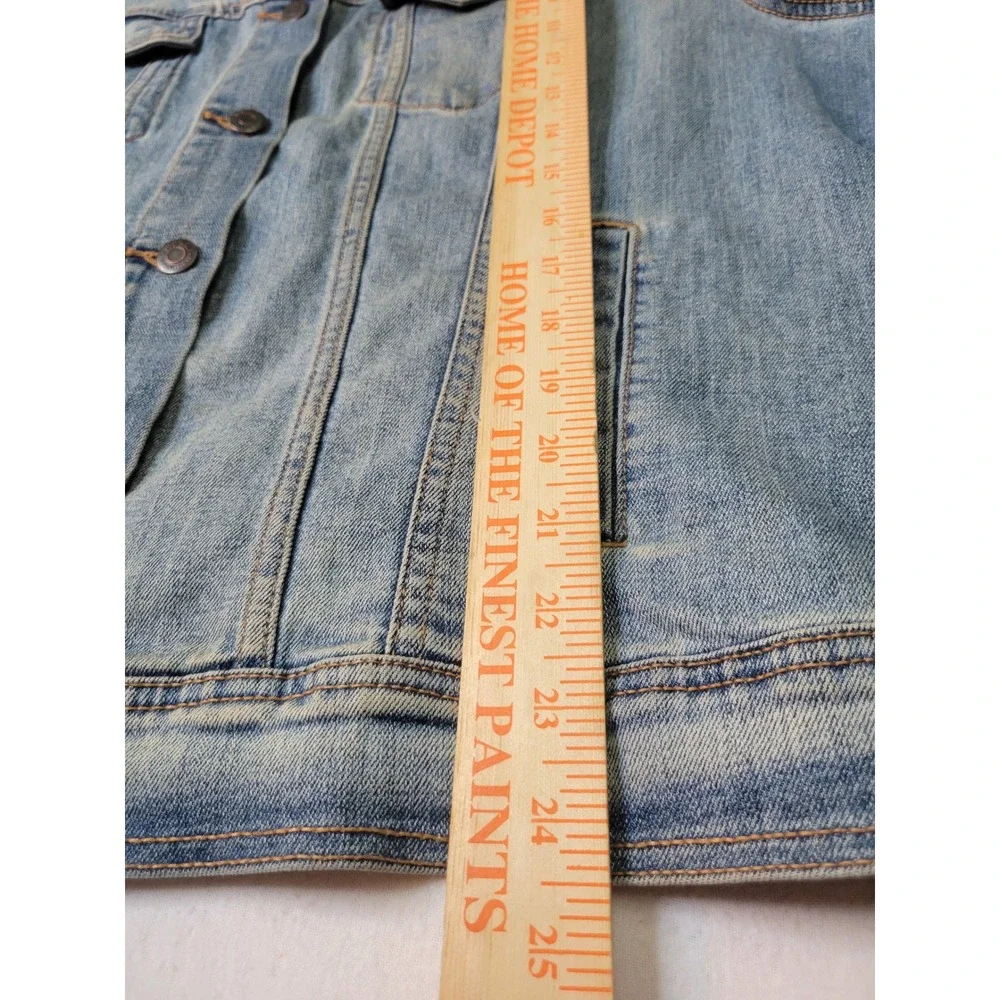Old Navy Mens XXL Light Wash Denim Trucker Jacket Blue Cotton Blend  Coat 2227